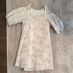 Zara Cream Floral Kids Dress